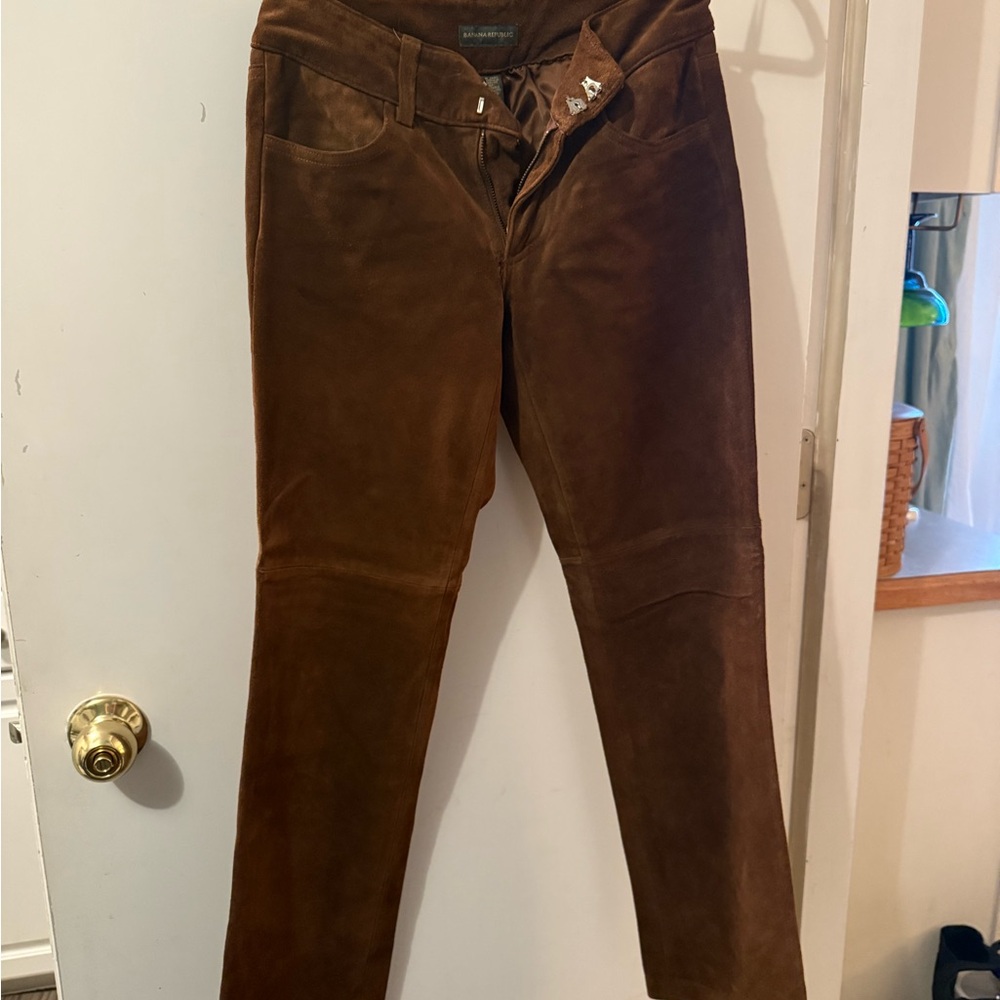 Brown Suede Pants